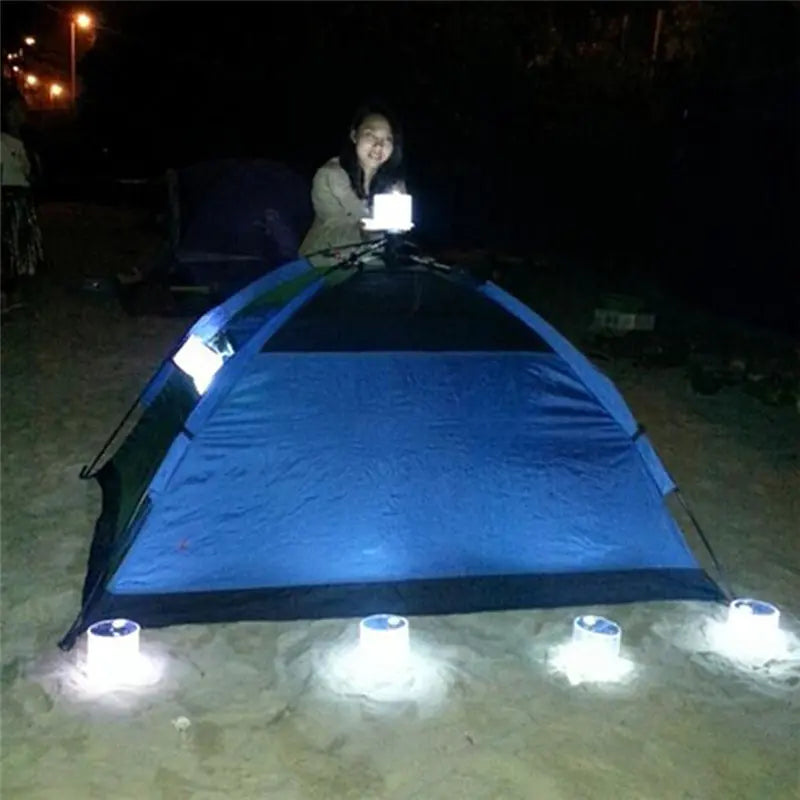 Solar LED Inflatable Camping Lantern - Portable Tent Light