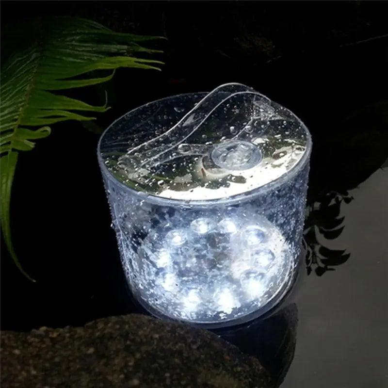 Solar LED Inflatable Camping Lantern - Portable Tent Light