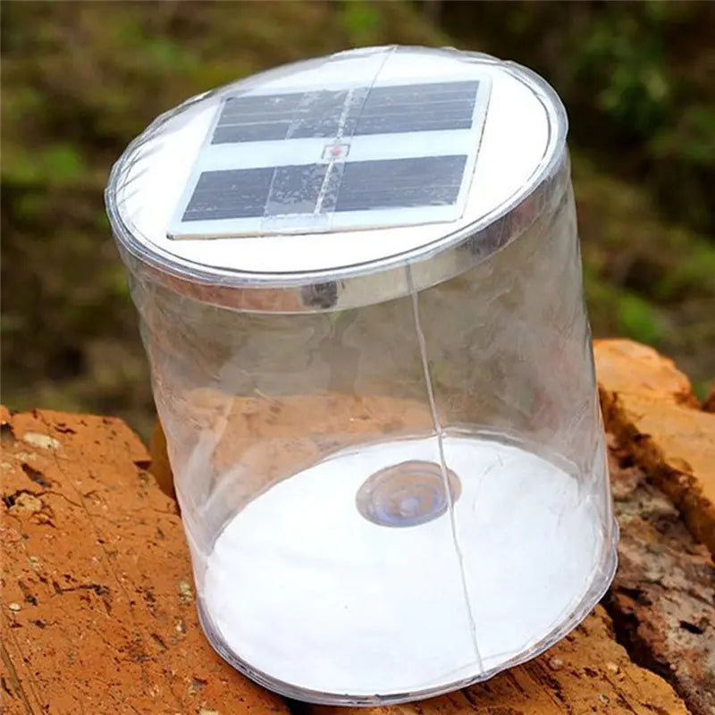 Solar LED Inflatable Camping Lantern - Portable Tent Light