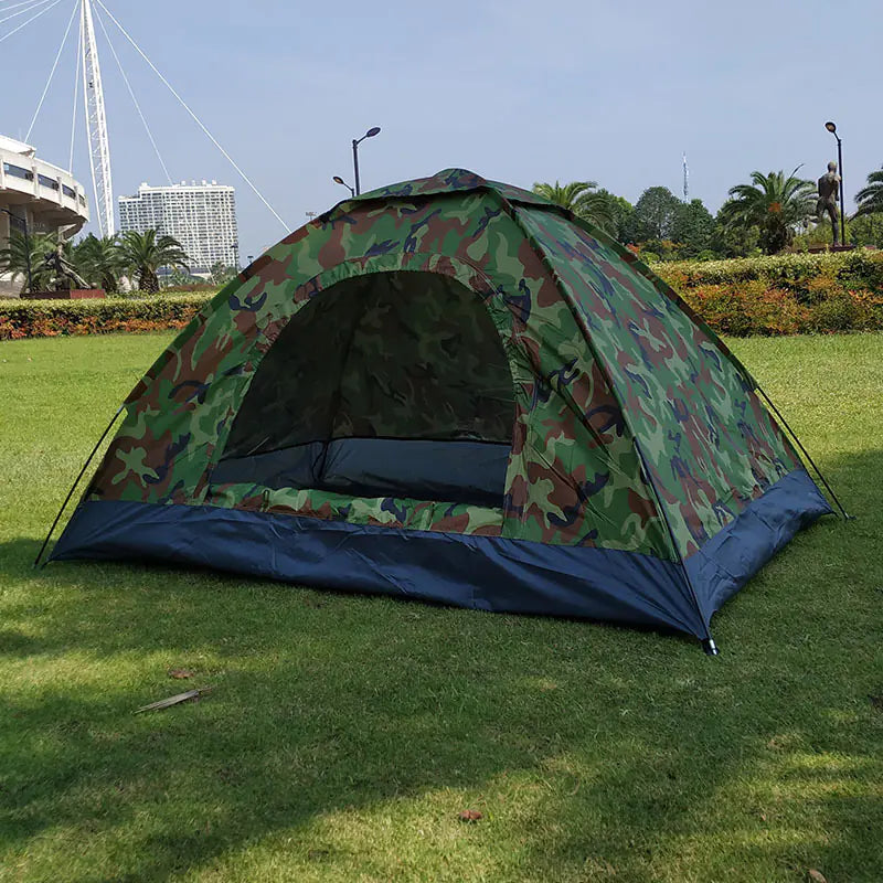 Camouflage Single Layer Tent for Outdoor Camping